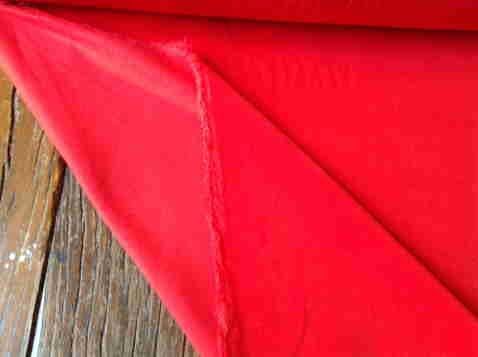 Pre Cut,  1 Metre Pieces of Red Cotton Dressmaking Velvet Fabric