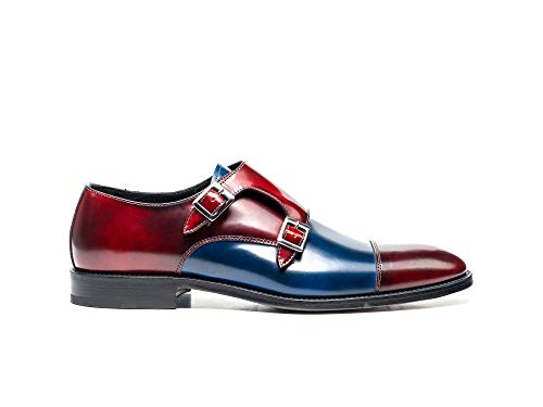 DIS D'Annunzio rot, blau - Handgefertigt von Design Italian Shoes