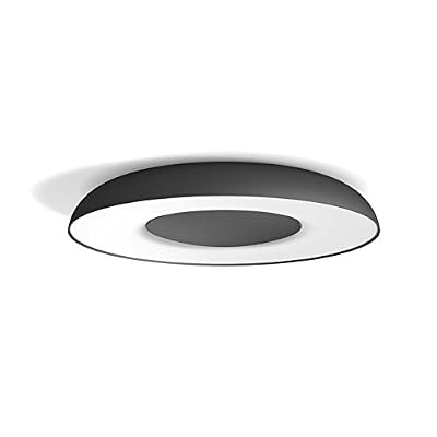 Philips Luminaire télécommandé Still Plafonnier Hue Noir + télécommande variateur de lumière