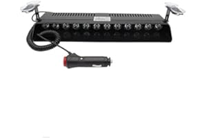 Viktion 12W 12 LEDs Feux de Pénétration Lumière Stroboscopique Eclairage Clignotant à 13 Modes pour Voiture Camion véhicule SUV DC12V (Rouge & Bleu & Blanc)