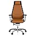Produktbild Bürostuhl DR-Büro Gabone - Drehstuhl mit Kopfstütze und 4D Armlehnen - höhenverstellbar - Bezug Echtes Leder Hellbraun