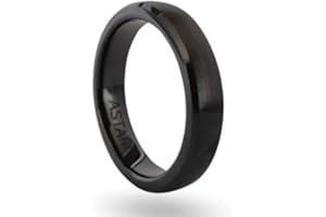 ASTARI® Atlantis - Payment Ring - Contactless Payment - Ceramic - NFC - Wearable - Gadget - Rings - No charging - Waterproof - Unisex - Wearables - Wallet (Black Brushed, 10)