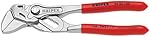 KNIPEX 86 03 150 Mini-Zangenschlüssel Zange und Schraubenschlüssel in einem Werkzeug verchromt mit Kunststoff überzogen 150 mm