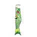 Produktbild Speedmar UK Mode Wohnkultur Hängender Koinobori Fisch-Flaggen-Anhänger, 100cm Koi Nobori Karpfen-Wind-Socken-Koinobori-Fisch-Drachen-Flaggen-hängendes Dekor (Farbe : Green)