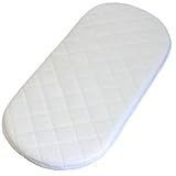 Linens Limited Deluxe Quilted Moses Basket Mattress, 65 x 28 x 3.5 Cm
