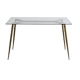 Cristal Templado - Fabricado con cristal templado reforzado y patas de metal de imitación madera para una base superior y patas consiguiendo estabilidad a prueba de golpes que influye más peso.