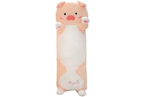 Yeqivo Almohada de Peluche de Cerda Suave Peluche de Cerda Rosa Suave Juguete de Peluche para Regalo para niños y Novia (Cerda Rosa,70CM)