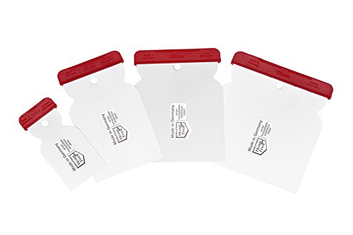 Giappone - Spatola in acciaio inox - Set di 4 pezzi - Ampia: 50, 80, 100 e 120 mm