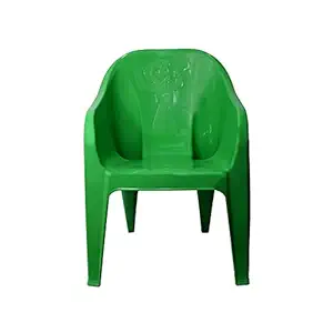 Raaya Lightweight and Durable Sitting Chair with Armrest for Study and Home Use for Kids Pack of 1 (Green)