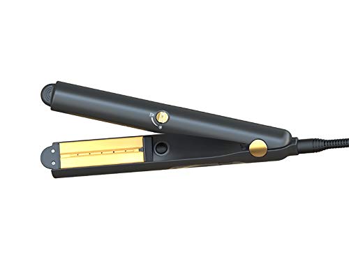 Hair Curler Rollers Hair Straightener Steam Iron Professional Cordless straighteners with Ceramic Plates Dual  Black 