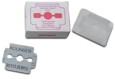 Edelstahl Hornhauthobel mit 10 Ersatz Hornhauthobelklingen aus Solingen - 2