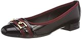  Geox Damen D WISTREY C Geschlossene Ballerinas, Schwarz (Black/Bordeaux C0241), 37.5 EU