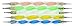 Restly(TM) 5 Nail Art Dotting Tools, Double Ended, Multi-Coloured, Marbling Tools
