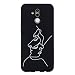 Produktbild Everainy Huawei Mate 20 Lite Hülle Silikon Bumper Gummi Kreativ Cover Hüllen für Huawei Mate 20 Lite Handyhülle Einfach Stoßfest TPU Stoßstange Schwarz Schutzhülle (Zwei Gesichter)