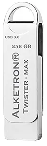 ALKETRON Twister-Max | 128 GB - 256 GB Pendrive USB 3.0 | 100 MBPS High Speed | Solid Metal Body - Durable & Rugged - Pen Drives/Flash Drives (256GB USB3.0 - Metal Memory Vault)