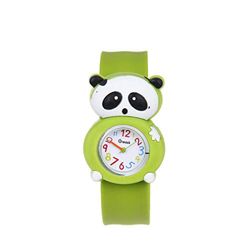 PerGrate 1 Pezzo Children Kids Wrist Quartz Watch Silicone Strap Cute Cartoon Style Fashion Birthday Gift, Panda