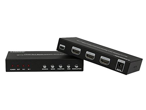 WINGONEER HDMI 2×1 Multi View Konverter/ Videowand Switch mit PIP – 2 Eingänge auf 1 Ausgänge – 1080P HDMI 1.3a FullHD - 3