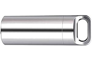 TOOLOFLIFE BE-TOOL - Portapillole impermeabile, 1 piccolo contenitore per pillole, in metallo, portatile, da viaggio, per portachiavi, portapillole, colore: Argento piccolo