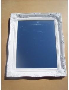 GLOSS WHITE EXTRA LARGE SHABBY CHIC ANTIQUE STYLE MIRROR - 30" X 42" OVERALL SIZE (75cm X 105cm) - TV SHOW SUPPLIER - BEST PRICE ON AMAZON - ONLY AVAILABLE FROM SHABBY CHIC MIRRORS