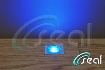 Seal Designs 10 x 30mm LED Lights Deck/Decking/Kitchen Plinth Blue Square **Now with IP68 Waterproof Transformer
