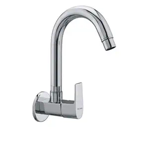 Aquieen Aura Kitchen Sink Cock Tap With Wall Flange (Chrome)