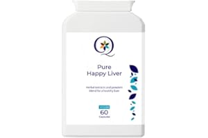 QUANTUM WAY QW Pure Happy Liver | 60 High Strength 85.8mg Choline Supplement with Biotin, Aged Black Garlic, Artichoke, Turmeric, N-Acetyl L-Cysteine & More | Vegan Friendly Liver Supplements Made in The UK