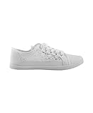 Suela blanca de goma KRISP Zapatilla Mujer Crochet Red Moda