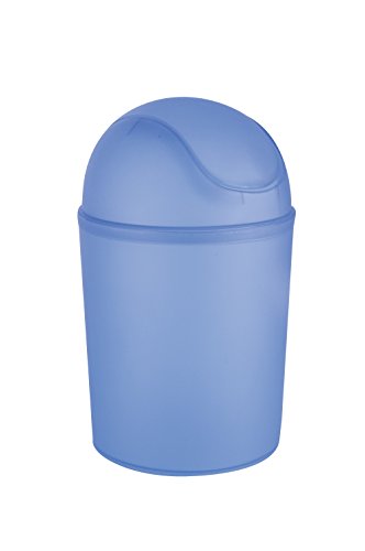 WENKO 15313100 Schwingdeckeleimer Arktis Blau, Fassungsvermögen 4.5 L, Kunststoff - Polypropylen, 19.5 x 31 x 19.5 cm, Blau