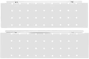 GTV 1 Pair x Perforated Sides for Soft Close Kitchen Drawer Box Modern Box Runners - White