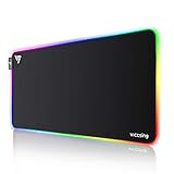 ✔【12 Modo RGB Luces】Disfruta el Entretenimiento de su juego con esta alfombrilla ratón RGB. Usted puede elejer el color como quieran desde Rojo, Amarillo,Verde, púrpura y Azul ect. Solo manejar con un batón.