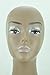 18" Tall PVC Plastic Female Mannequin Head Brown Color