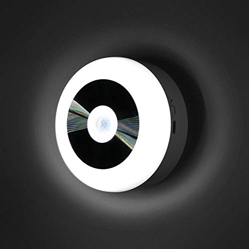 Preisvergleich Produktbild LED Bewegungsmelder Licht Schlafzimmer Wohnzimmer Nachtlicht USB Akku Wandleuchte Auto Ein / Aus Funkmagnet@Weiß_USB Chargeable_AAA-Batterie betrieben