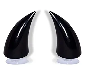 SRPHERE Motorcycle Helmet Devil Horn Motocross Full Face Off Road Helmet Decoration Color Black