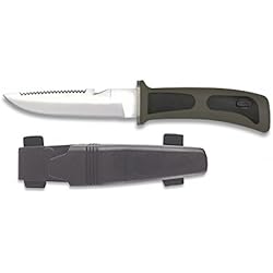 CUCHILLO SUBMARINISMO CROSSNAR PESCA SUBMARINA PROFESIONAL NEGRO Y GRIS