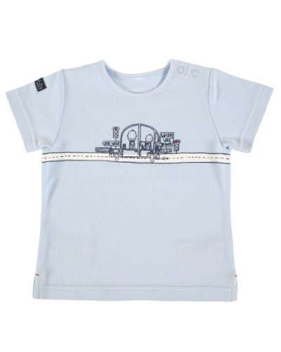 Max and Tilly Baby Boy's Beep Shortsleeve Tee Shirt Pale Blue 6 - 12 Months