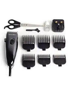 Andis: - Type PM1 Deluxe Pet Clipper Kit | 12-Piece Kit with a Powerful, Long-Life, Magnetic Motor Clipper with an Adjustable Blade | Cool & Quiet Features a Removable Blade - Black