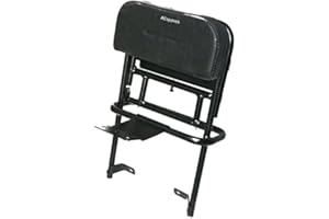 AEspares Vespa PX T5 LML Star Stella Portapacchi Posteriore Pieghevole Con Schienale Nero