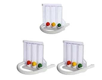 Today Health Spirometer 3 Ball Deep Breathing Exerciser Lung Strengthener (SET OF 3)