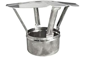 ARMAR TRADING LTD Stainless Steel Chimney Cowl | Duct Pipe Rain Cover | Flue Lineer Cap Pot (60mm)