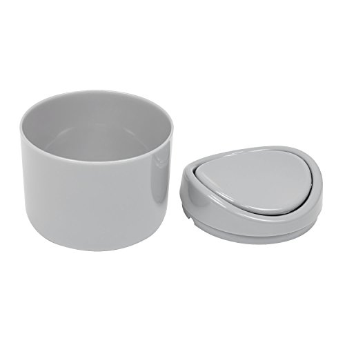 Behälter Abfalleimer Kosmetikeimer Mülleimer mit Schwingdeckel Bad grau - 4