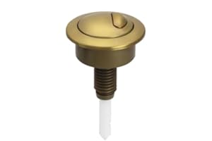 TAPS2TRAPS Brushed Brass Dual Flush Push Button, Cable Operated, Compatible Replacement for Twyford, Siamp Optima 49 Toilet Cistern Flush Valve
