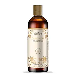 Satthwa Castor Oil (Arandi ka Tel), For Moisturizing Skin, Stronger Hair,Nail & Eyelash, Hexane Free, Cold Pressed, Pure & Virgin Grade for Men and Women ? 200 ml