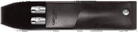 Pen Holder, Case for two pens - Caran d'Ache - Haute Maroquinerie, Ebony