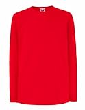  Kinder Langarm T-Shirt Kids Shirt - Shirtarena Bündel 152,Rot