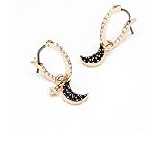 Katylen Frauen Western Trend Mode Geometrie Ohrringe Rose Gold Star Ohrringe Ohrringe Seiko Star Moon Ohrringe EIN Oder Zwei Tragen, Sterne Mond Ohrringe