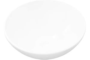 vidaXL Lavabo de Baño Redondo sobre Encimera Cerámica Blanco Lavamanos de Aseo