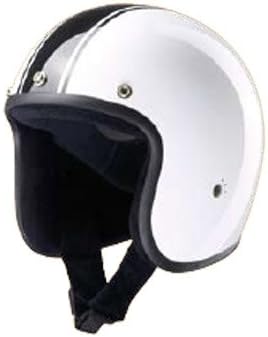 Bandit Classic Jet Helmet - Classic Motorcycle Helmet, Color:white black;Size:XL(61-62cm)