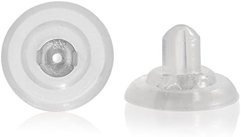 Universal EZback Earring Backs Soft Clear Silicone and 14k Gold