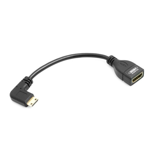 System-S 90° Grad gewinkelt Winkelstecker Mini-HDMI male auf Standard HDMI female Kabel Adapter - 3