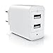Produktbild CSL - 24 Watt Ladegerät Dual Port / USB Ladegerät mit Power LED | (4800mA insgesamt / max. 2400mA je Port) | 2 Port USB Ladeadapter / USB Charger | Geeignet für Handys, Smartphones, Tablets wie Asus, Huawei, LG, Oppo, Oukitel, Motorola, Samsung, Sony, ZTE, Xiaomi usw. | weiß